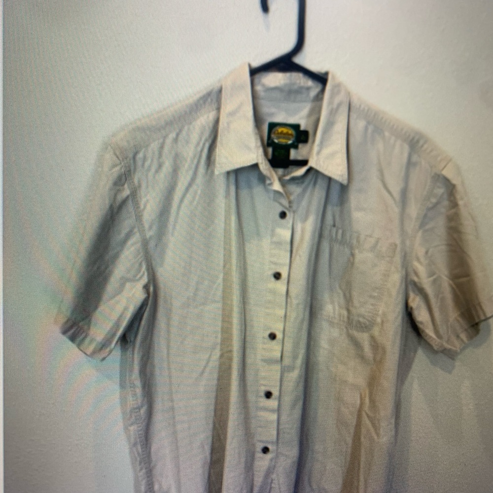 Men's Beige Short Sleeve Shirt